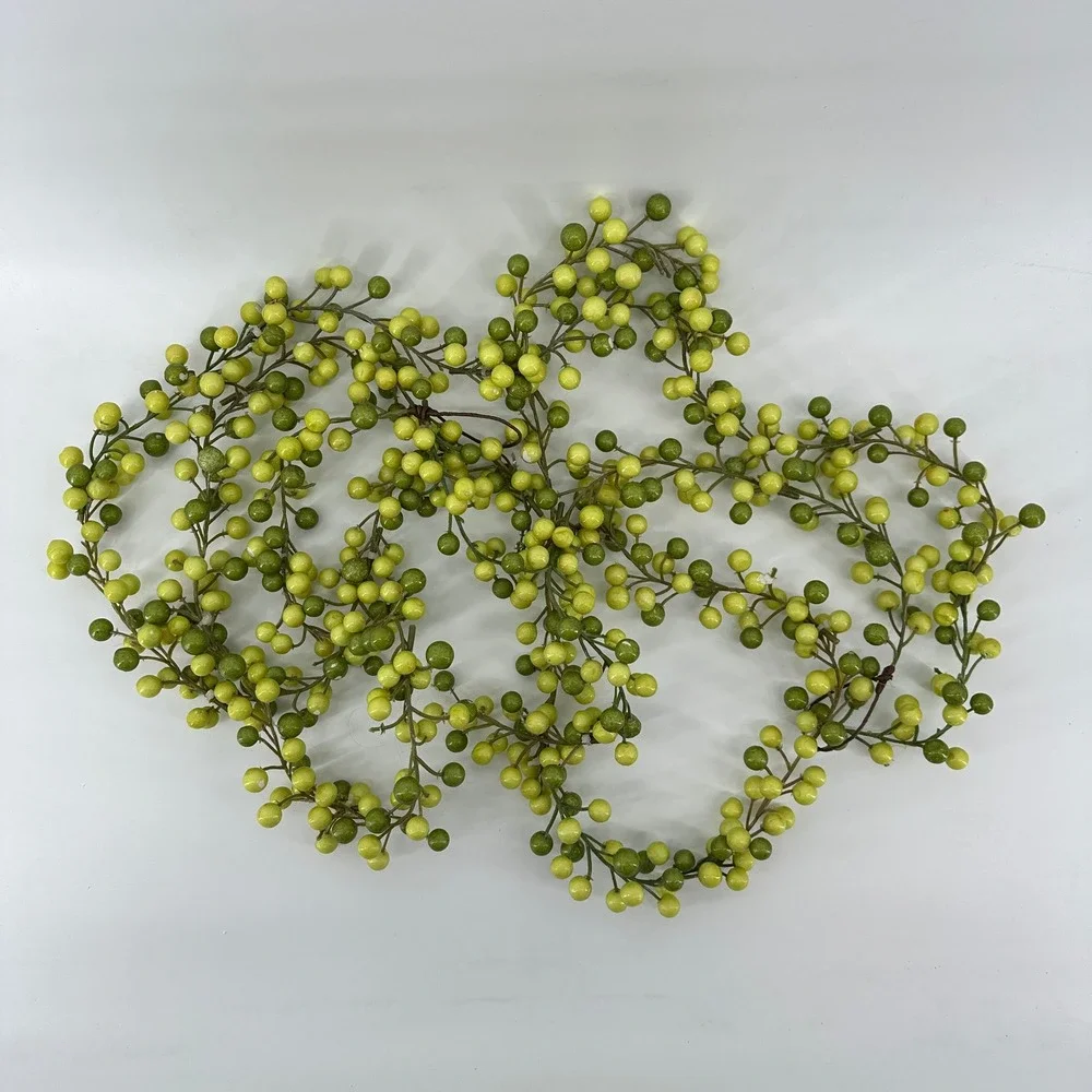 Green Berry Garland Artificial Vine Faux Floral String Twig Holiday Decor